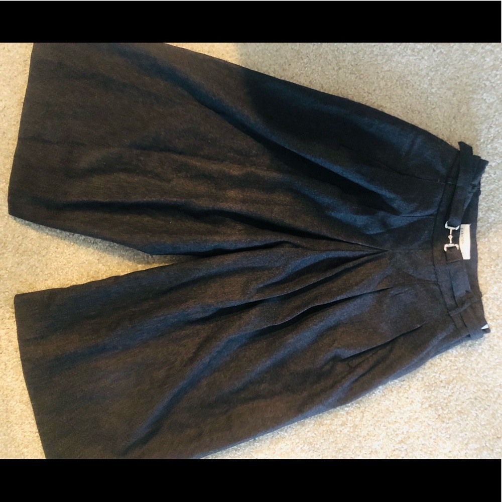 Rare Gray Wool Wide Leg Pants